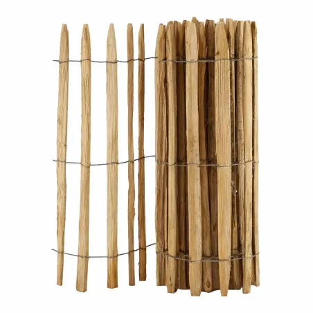 Ganivelle en Châtaignier - Rouleau 5m x Hauteur 1m - Espacement 6-7 cm