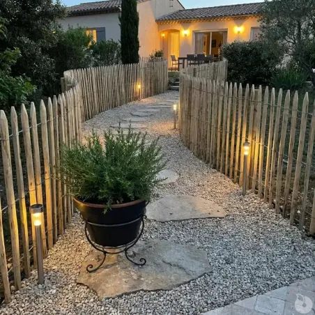 Ganivelle en Châtaignier - Rouleau 5m x Hauteur 1m - Espacement 6-7 cm