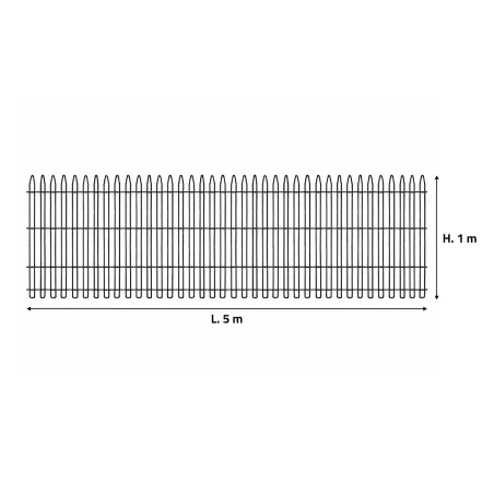 Ganivelle en Châtaignier - Rouleau 5m x Hauteur 1m - Espacement 6-7 cm