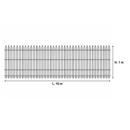 Cloture anivelle Châtaignier L10 m L1 x H1m - Espacement 6-7 cm