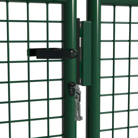 Portail 2 vantaux grillagé 3x1,5m - Maille 50mm - Vert