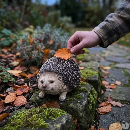 Décoration hérisson en résine 