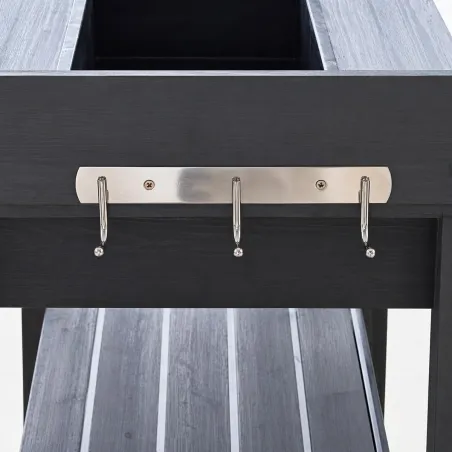 Table de rempotage bois avec bac – 114 x 46 x 120 cm plantes et semis