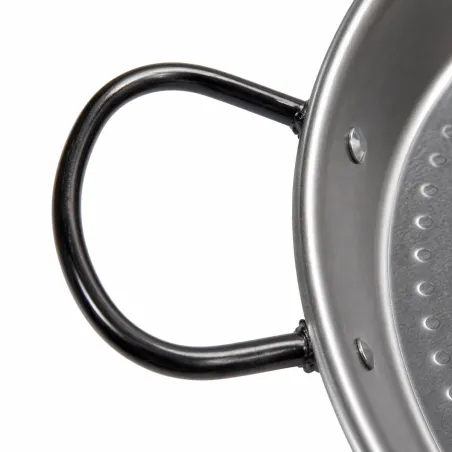 Plat paella flamme directe acier poli laminé Ø60cm 12-20 pers
