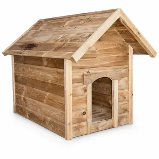 Niche grand chien pin autoclave – 115×80×106 cm durable