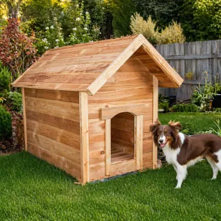 Niche grand chien pin autoclave – 115×80×106 cm durable