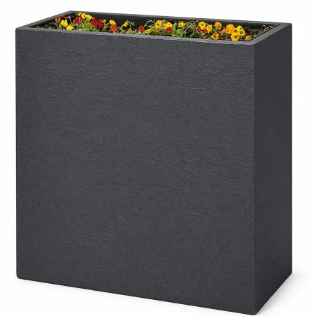 Pot de fleurs anthracite plastique 60 X 26 X 60 cm