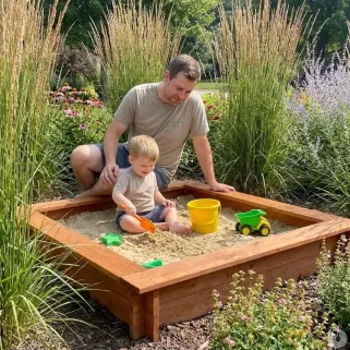 Bac à sable bois 120x120 cm