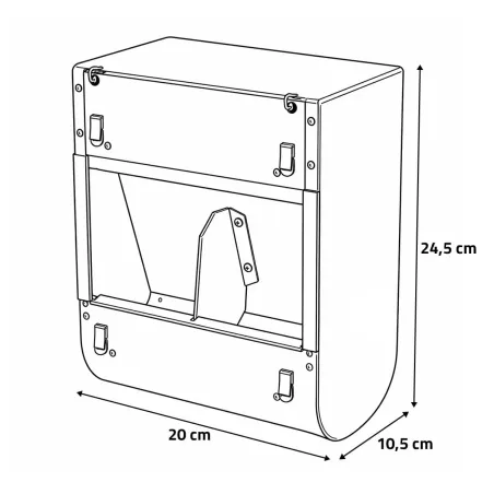 Mangeoire à trémie 2 compartiments 24,5 x 10,5 x 20
