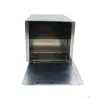 Lot de 10 Mangeoires trémie acier galva 1 compartiment 25x12x11cm