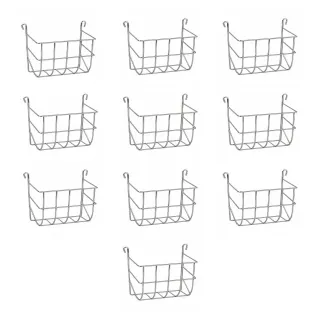 Lot de 10 râteliers à foin lapins acier 20 cm Olba