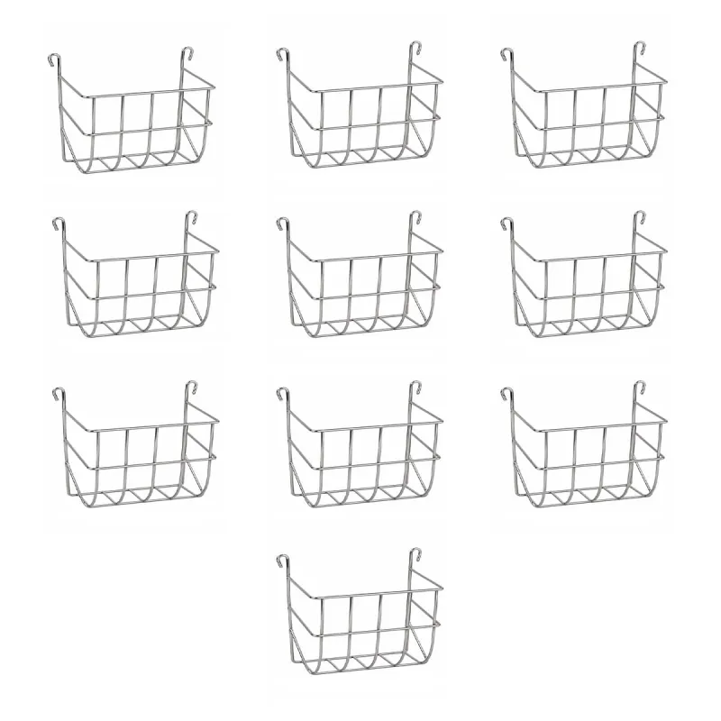 Lot de 10 râteliers à foin lapins acier 20 cm Olba