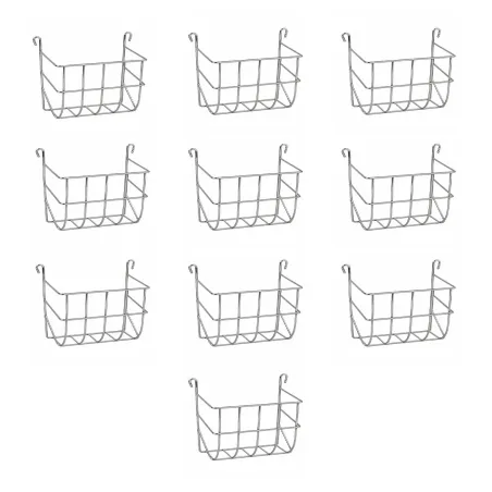 Lot de 10 râteliers à foin lapins acier 20 cm Olba