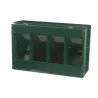 Mangeoire 20 kg 4 compartiments thermolaqué vert 46 x 17 x 40 cm