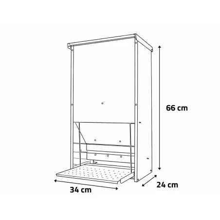 Mangeoire anti-nuisible 23 kg thermolaquée vert