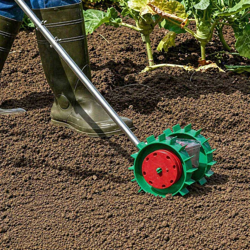 Semoir manuel graines Super Seeder 6 disques avec manche