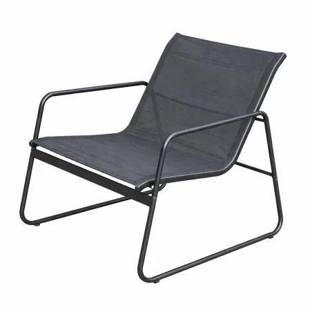 Ensemble Relax Salon de Jardin 4 Pièces en Acier et Textilène