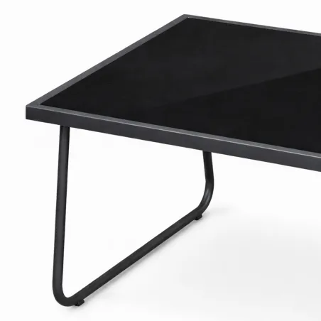 Ensemble Relax Salon de Jardin 4 Pièces en Acier et Textilène