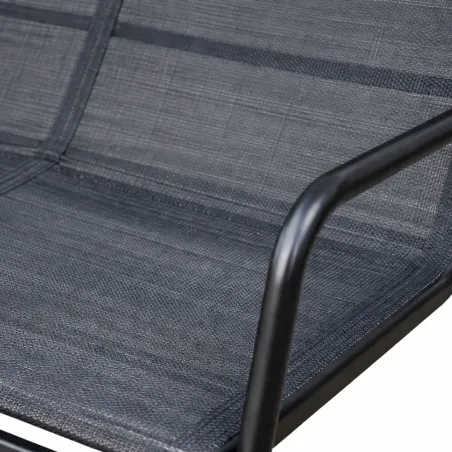 Ensemble Relax Salon de Jardin 4 Pièces en Acier et Textilène