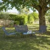 Ensemble Relax Salon de Jardin 4 Pièces en Acier et Textilène