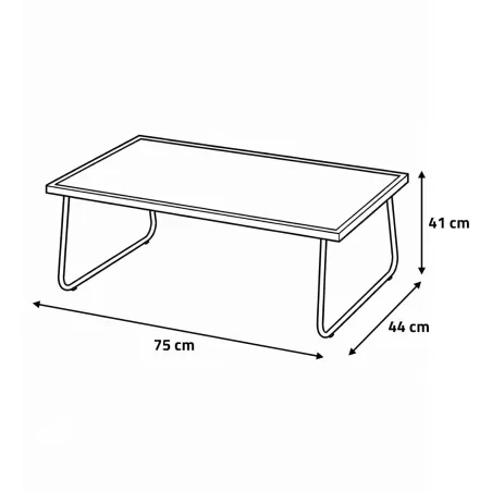 Ensemble Relax Salon de Jardin 4 Pièces en Acier et Textilène