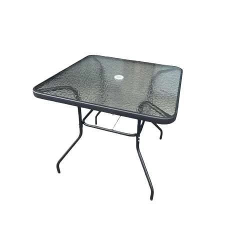 Ensemble Apéro 5 Pièces - Table + 4 Chaises Pliables en Acier et Textilène
