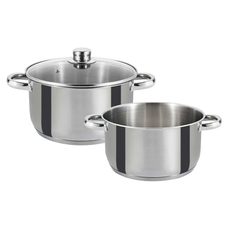 Faitout Marmite Couvercle Ø24cm Acier Inox Tous Feux