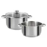 Faitout Marmite Couvercle Ø24cm Acier Inox Tous Feux