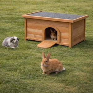 clapier à lapins en bois