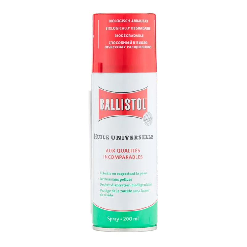 Huile universelle Ballistol 200 ml : vérifier les usages et la notice du fabricant
