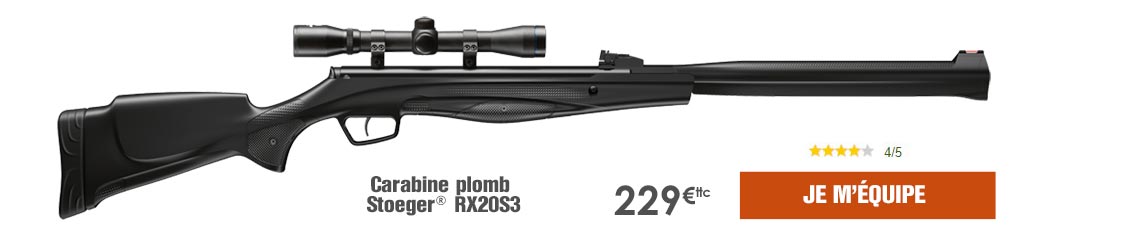 Carabine à plombs air comprimé Stoeger Rx20S3 Cal4.5 Lunette 4X3 