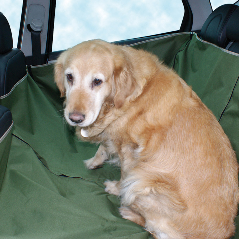 Couverture pour chien pour siège arrière avec filet, couverture