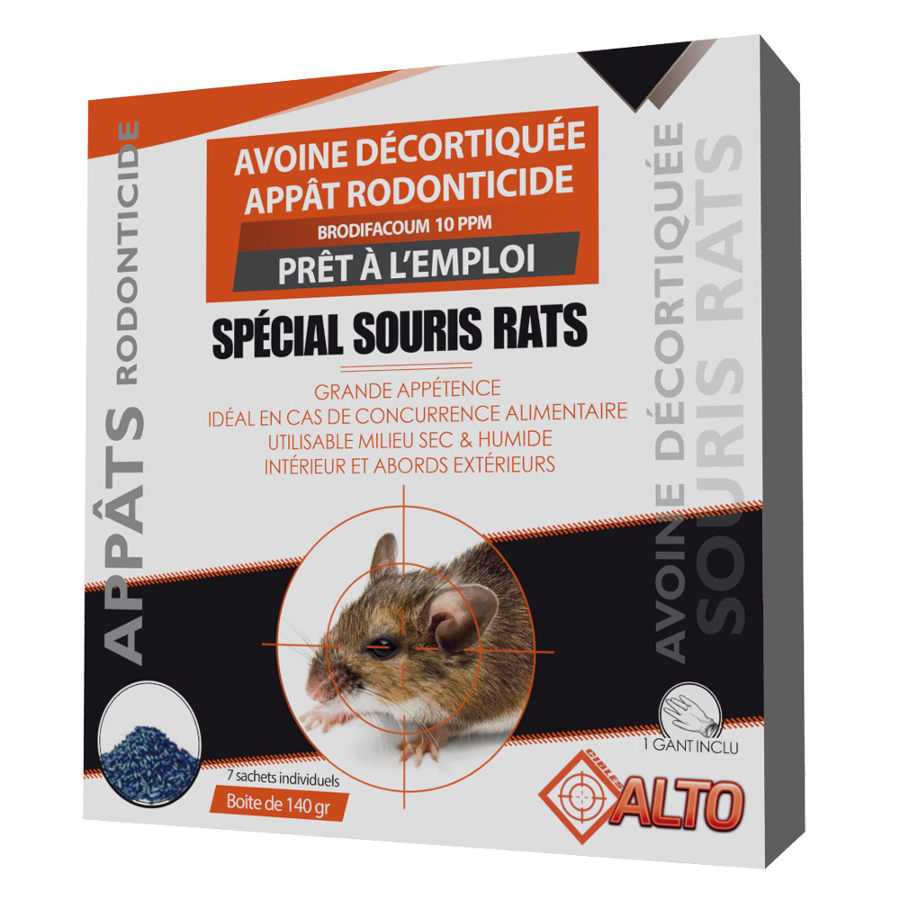 Subito LFT BRODI 10 rats souris avoine décortiqué au brodifacoum 1 Kg