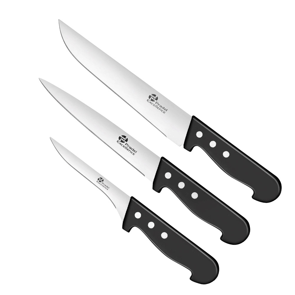 Set de 3 couteaux de découpe de boucher - Ducatillon