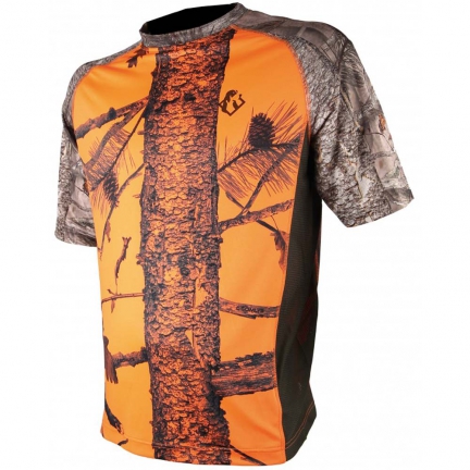 Tee-shirt de chasse camo orange Somlys